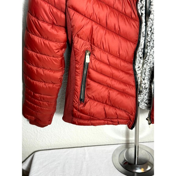 Snobbish Margot Puffer Jacket Womens L Brick Full Zip Hooded Thermal Insulation - Picture 7 of 11